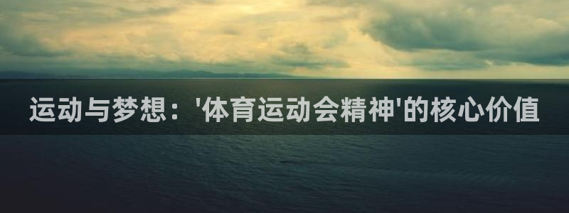 MK体育官方正版app官网：运动与梦想：\'体育运动会精神\